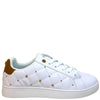 Lloyd & Pryce 'For her' Ordman Gold Studded White Sneakers