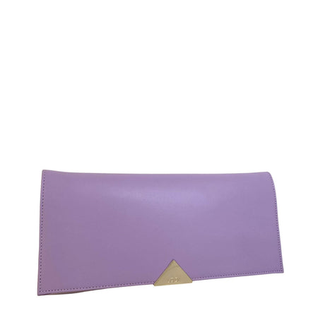 Lodi Leather Clutch Bag - Lilac