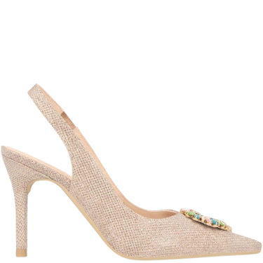 Lodi Soficor Sling Back Stiletto Shoes - Gold