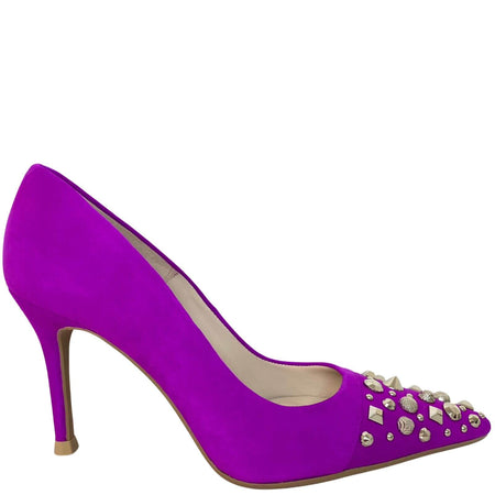 Lodi Sompo Studded Stiletto Shoes - Fuchsia Pink