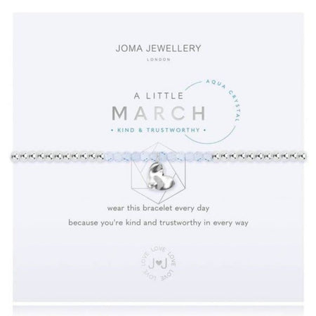 Joma Birthstone March Aqua Crystal Bracelet