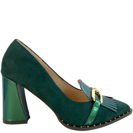 Menbur Green Suede Court Shoes