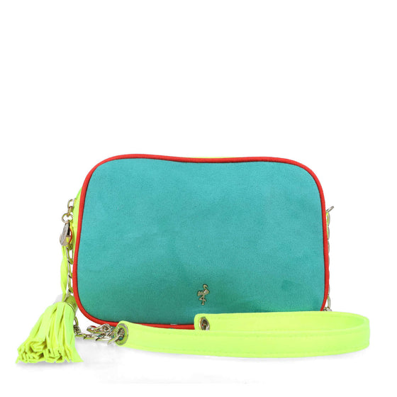 Menbur Turquoise Colour Block Crossbody Bag