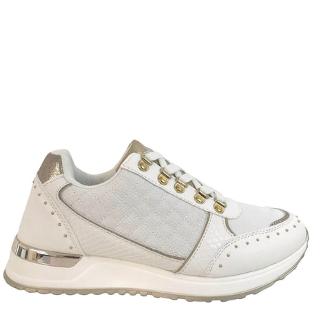 Menbur White Gold Mix Sneakers
