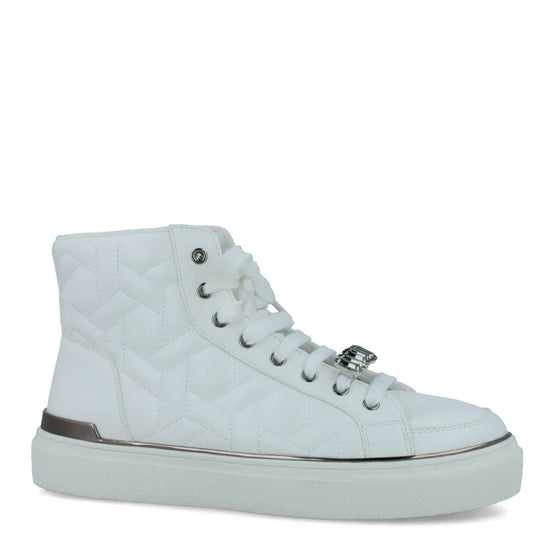 Menbur White Quilted High Top Sneakers