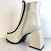 Menbur Winter White & Black Block Heel Chunky Boots