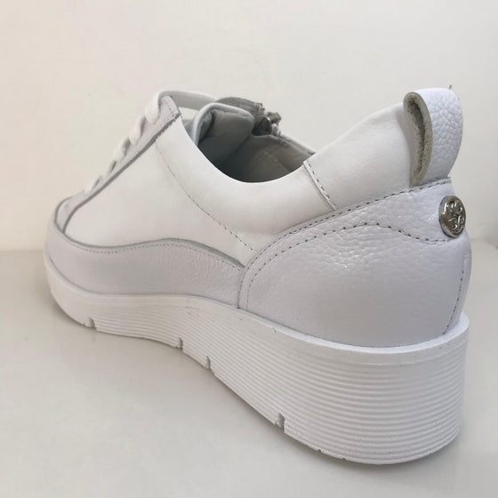 Moda In Pelle Alexey White Wedge Sneakers