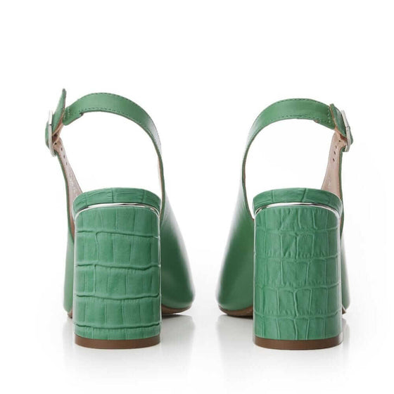 Moda In Pelle Molina Green Sling Back Sandals