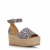 Moda In Pelle Pezza Leather Platform Sandals - Leopard