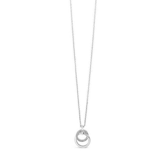 Absolute Silver Double Circle Necklace