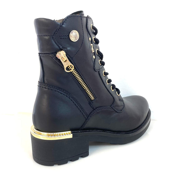 Nero Giardini Black Leather Lace Up Boots
