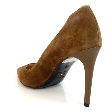 NeroGiardini Brown Suede Leather Modern Stiletto Shoes