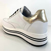 Nero Giardini White Leather Raised Sole Sneakers