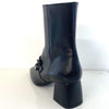 NeroGiardini Black Leather Block Heel Ankle Boots