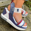 NeroGiardini Navy Blue Sporty Wedge Sandals