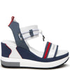 NeroGiardini Navy Sporty Wedge Sandals