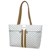 NeroGiardini White & Tan Leather Tote Bag