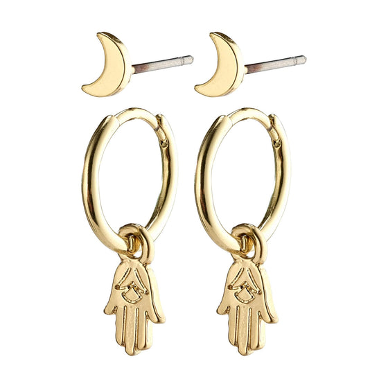 Pilgrim Nyla Earrings Set - Gold