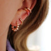 Bobble Hoop Earrings - Rose Gold