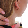 Bobble Hoop Earrings - Rose Gold