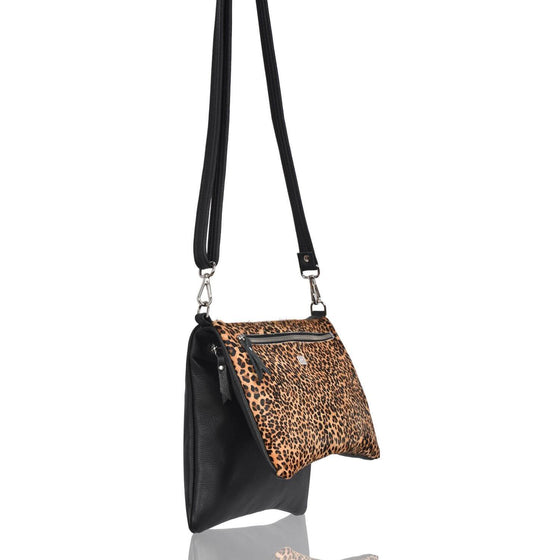 Owen Barry Cole Leather Bag - Mini Leopard Black