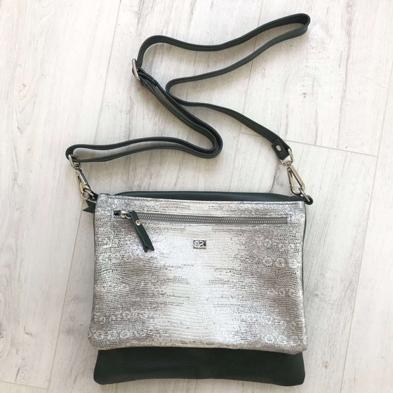 Owen Barry Cole Leather Bag - Titanium Kew