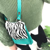 Owen Barry Flora Leather Bag - Zebra Aqua