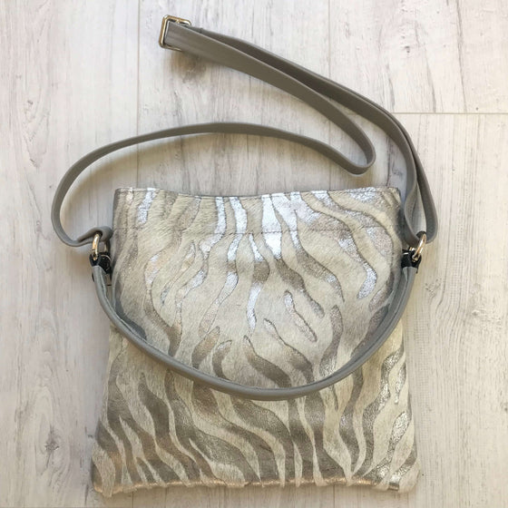 Owen Barry Iggy Leather Bag - Zebra Fog