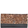 Owen Barry Large Vermont Leather Purse - Mini Leopard Black