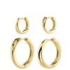 Pilgrim Allie Gold Chunky Hoop Earrings Set