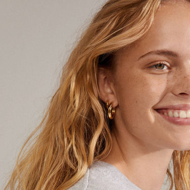 Pilgrim Allie Gold Chunky Hoop Earrings Set