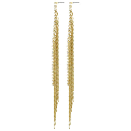 Pilgrim Ane Crystal Waterfall Gold Earrings