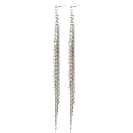 Pilgrim Ane Crystal Waterfall Silver Earrings