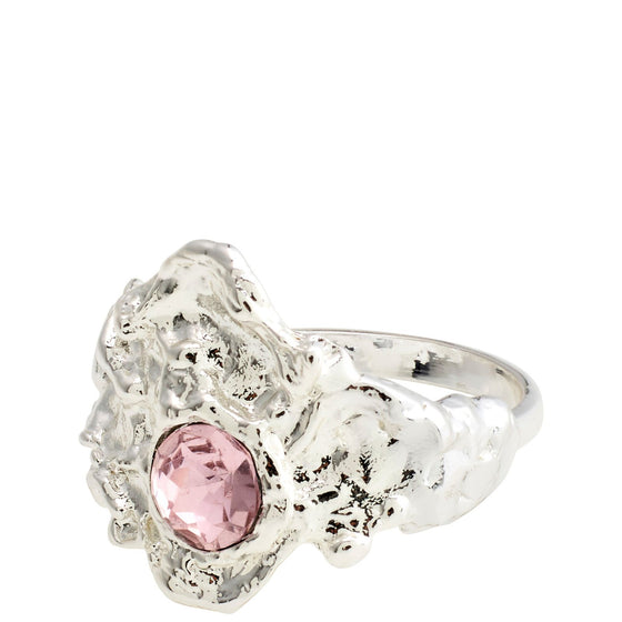 Pilgrim Anne Sophie Silver Pink Crystal Ring