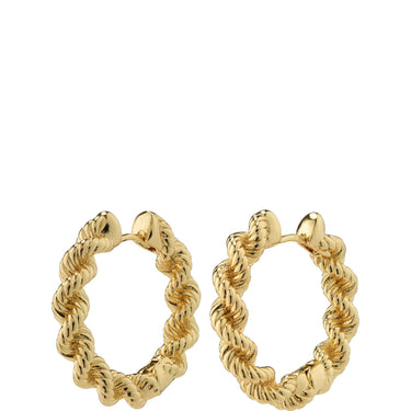 Pilgrim Annika Gold Rope Hoop Earrings