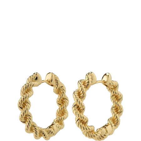 Pilgrim Annika Gold Rope Hoop Earrings