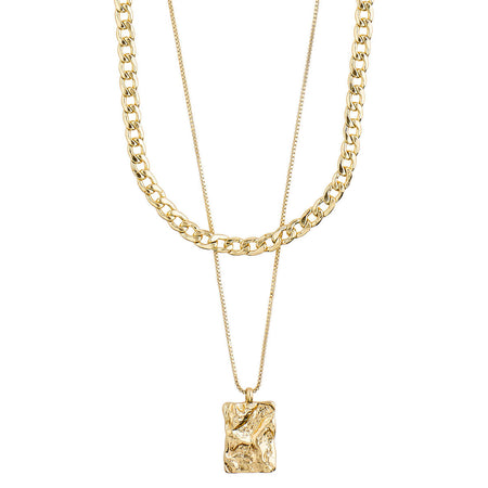 Pilgrim Bathilda Gold Double Necklace