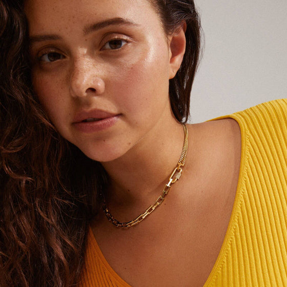 Pilgrim Be Gold Cable Chain Necklace