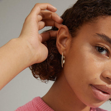 Pilgrim Be Gold Crystal Hoop Earrings