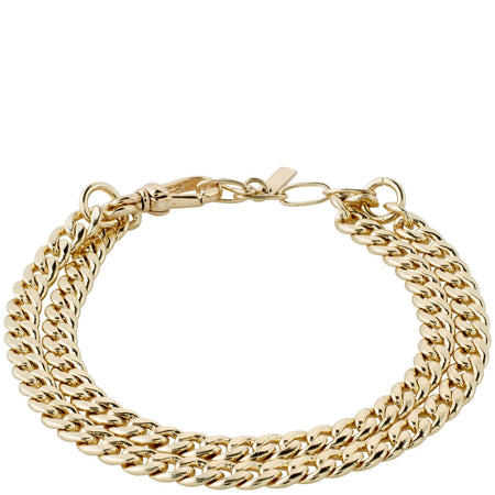 Pilgrim Blossom Gold Curb Chain Bracelet