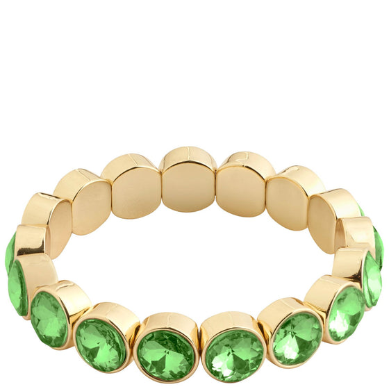 Pilgrim Callie Gold Green Crystal Bracelet