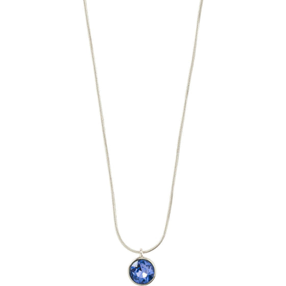 Pilgrim Callie Silver Blue Crystal Pendant Necklace