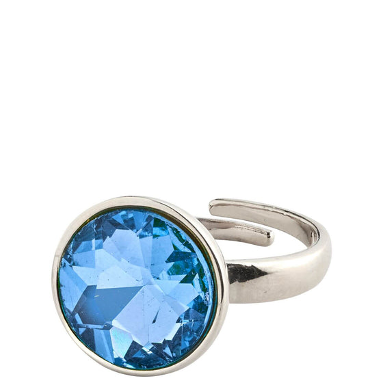 Pilgrim Callie Silver Blue Crystal Ring