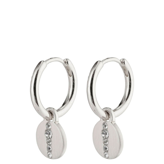 Pilgrim Casey Silver Small Huggie Hoop Earrings