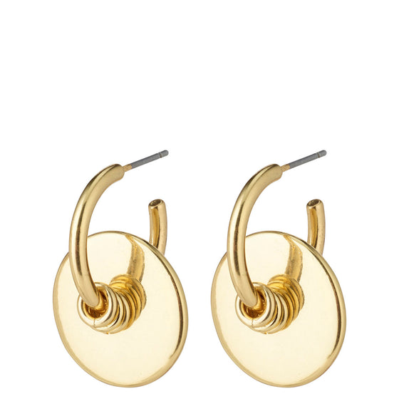 Pilgrim Clarity Gold Disc Earrings