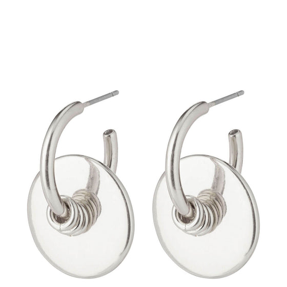 Pilgrim Clarity Silver Disc Earrings