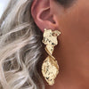 Pilgrim Compass Earrings - Gold