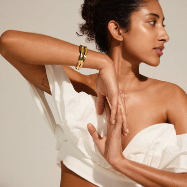 Pilgrim Dreams Wavy Gold Bangle