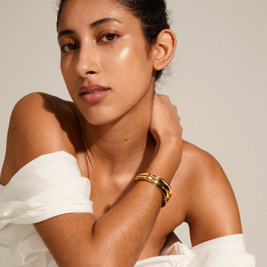 Pilgrim Dreams Wavy Gold Bangle
