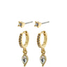 Pilgrim Elza Gold Hoop Stud Earring Set